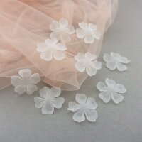 Kleine Organza-Blumen in 3 Größen, Groß